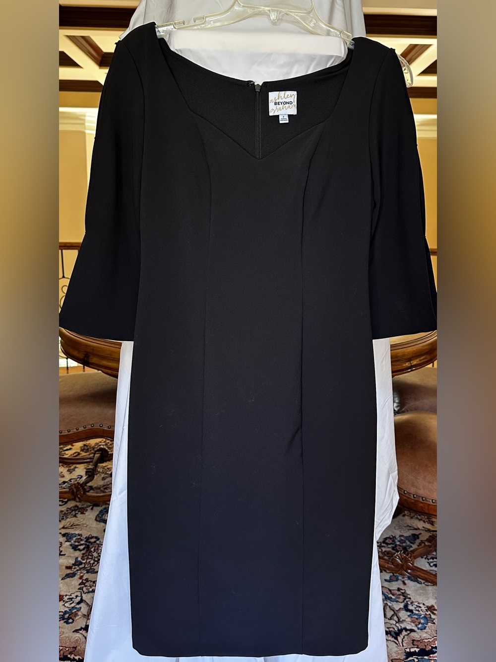 Ashley Graham Black Midi Dress